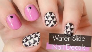 How to Use Water Slide Nail Decals  TotallyCoolNails [upl. by Cherlyn]