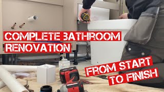 BATHROOM REMODEL COMPLETE from START TO FINISH Amazing Result [upl. by Daj]