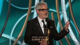 HD Alfonso Cuarón Wins Best Director  2019 Golden Globes [upl. by Liban53]