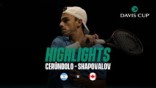 Francisco Cerúndolo vs Denis Shapovalov  Argentina  Canadá  Finales Copa Davis 2024 [upl. by Gunas]