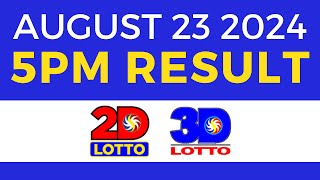 5pm Lotto Result Today August 23 2024  PCSO Swertres Ez2 [upl. by Warford]