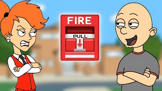 Classic Caillou Pulls the Fire AlarmGrounded [upl. by Hatch]