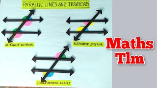 parallel lines and its traversals  maths model making tlm [upl. by Sleinad]