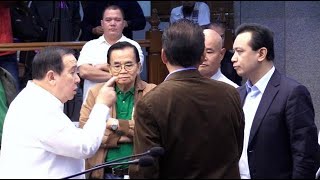 Trillanes Gordon trading insults mars BOC hearing [upl. by Arabeila]