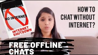 CHAT WITHOUT INTERNET  offline chat with no data or sim  firechat bridgefy  CAB internet shutdown [upl. by Nelleeus]