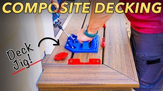 Install COMPOSITE DECKING Trex with a DECK JIG  HowTo [upl. by Oiredised]