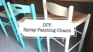 DIY Spray Painting Chairs [upl. by Alexandre]