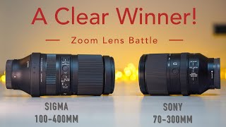 Sigma 100400 mm vs Sony 70300 mm  whos gonna win 🤔  Full Frame Zoom Lens Battle  4K [upl. by Onifled796]