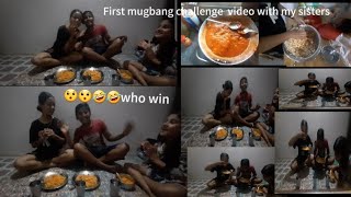 First mugbang challeng video with my sister [upl. by Ahsad]