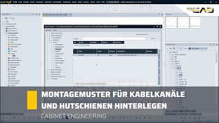 WSCAD Tutorial  Montagemuster für Kabelkanäle und Hutschienen hinterlegen  Cabinet Engineering [upl. by Glenden]