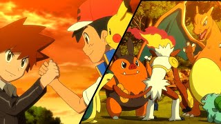 Ash REUNITES with Infernape and Gary  Infernape vs Moltres Pokemon Journeys Episode 68  AMV [upl. by Luaped]