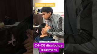 C4C5 disc bulge adjustment chiropractic chiropractor wellness health backpain neckpain [upl. by Ailegna]