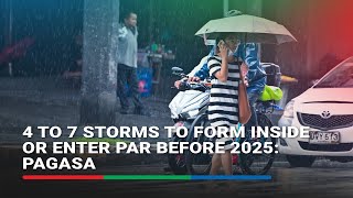 4 to 7 storms to form inside or enter PAR before 2025 PAGASA  ABSCBN News [upl. by Sturges]