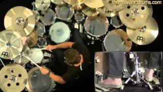 Drummer Thomas Lang Shows How to Play a Double Bass Drum 5stroke Roll [upl. by Pruter]