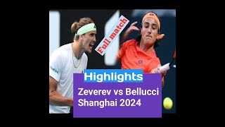 ZVEREV vs BELLUCCI HIGHLIGHTS  SHANGHAI 2024  ATP 2024  ATP SHANGHAI 2024 [upl. by Nedgo]