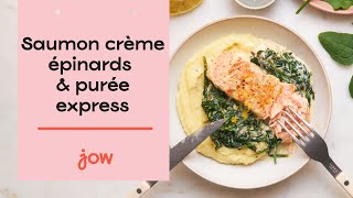 Recette du Saumon crème épinards amp purée express [upl. by Cyril527]