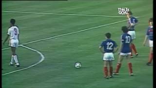 Goal JeanFrancois Domergue UEFA European Championship 1984 SemiFinal France  Portugal [upl. by Letreece]