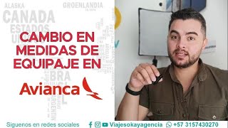 AVIANCA  Cambios en Medidas de Equipaje de Mano [upl. by Naujak]