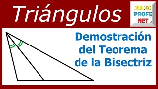 TEOREMA DE LA BISECTRIZ DEMOSTRACIÓN [upl. by Areip]