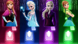 Elsa Let It Go vs Anna Do You Want To Build A Snowman How Far Ill Go vs Into The Unknown Tileshop [upl. by Ossy875]