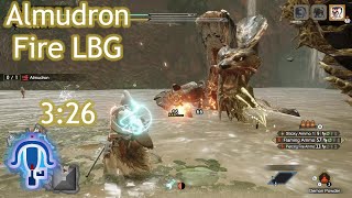 【MHRise】Almudron オロミドロ Fire LBG TA Rules ¤326¤ [upl. by Rumpf]