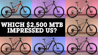 2500 FullSuspension Mountain Bike Comparison Test [upl. by Litta]