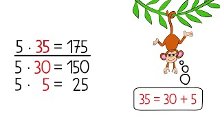 Halbschriftliches Multiplizieren  Klasse 34 Grundschule mit kostenlosen Arbeitsblättern [upl. by Tonia]