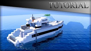 MINECRAFT MODERN BOAT HOUSE TUTORIAL YACHTSPEED BOAT [upl. by Woodberry798]