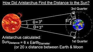 Astronomy  Ch 3 Motion of the Moon 12 of 12 Aristarchus Distance to the Sun [upl. by Evars]