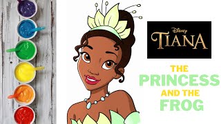 Tiana from The Princess and The Frog  Really Easy Drawing  tiana princessandthefrog disney art [upl. by Nahte]