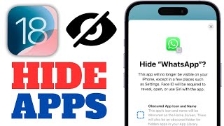 How To Hide Apps On iPhone iOS 18 Step by Step [upl. by Cornel677]