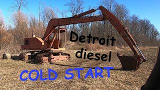 50 year old Drott excavator startup [upl. by Dekow]