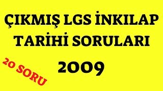 ÇIKMIŞ LGS İNKILAP TARİHİ SORULARI  2009 [upl. by Eanel765]