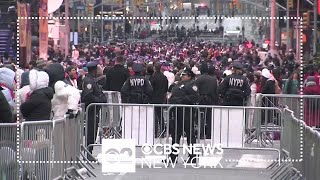 Crowds growing in Times Square ahead of New Years Eve ball drop [upl. by Alyehs]