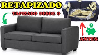 APRENDE A RETAPIZAR TU SILLON VIEJO PASO A PASO tapiceria tutorial diy [upl. by Jazmin]