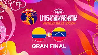 Final Colombia vs Venezuela  FIBA Sudamericano U15 Femenino Barquisimeto 2024 [upl. by Haggai]