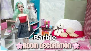 🌸🌷Barbie room decoration🌷🌸cardboard barbie roomdecoration roommaking barbieroommaking video [upl. by Macey]