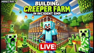 Building a Creeper Farm in Incident SMP 💥 Minecraft Survival Multiplayer Live Part 2 [upl. by Michon403]