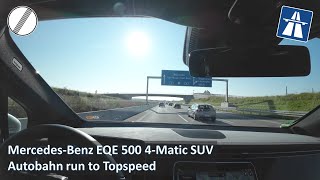 Mercedes Benz EQE 500 SUV  Fast Autobahn run to topspeed amp short walkaround [upl. by Mecke]