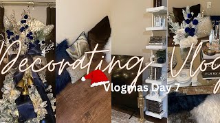 Vlogmas Day 7 Rearranging amp Decorating For New Furniture • Apartment Living • Modern Glam [upl. by Nygem]