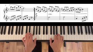 Thomas Attwood Sonatina No 3 Mvt 1 Easy 4 part piano tutorial and practice aid with full score [upl. by Nyrat]