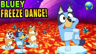 Bluey Floor Is Lava  Lava Dance amp Chase  Bluey Freeze Dance  Danny Go Noodle [upl. by Inoj910]