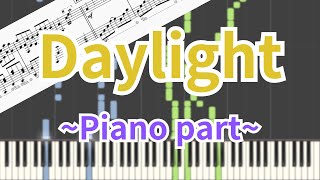 Daylight Piano part  Vance Joy  Sheet Music [upl. by Anelhtac]