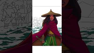 Happy Color Raya art drawing animation fyp ytbshorts youtubeshorts shortvideo [upl. by Edmead418]