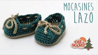 Mocasines para bebé a crochet Mocasins Booties [upl. by Anirtik]