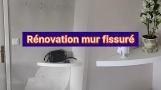 Rénovation Mur après un dégâts des eaux artisan diy satisfying renovation peindre [upl. by Aerdnaeel]