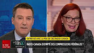 CBCRadioCanada supprime 800 postes  entrevue avec la PDG Catherine Tait [upl. by Antonia]