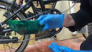 Ultrafashs bike chain cleaner kit Unboxing and testing [upl. by Nnylkoorb]