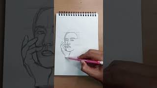 how to easy free hand sketch drawing sketch artist artistsachin21 short [upl. by Inol]