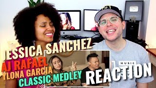 Jessica Sanchez amp Ylona Garcia amp AJ Rafael  Classic Karaoke Songs Medley  REACTION [upl. by Ekyt737]